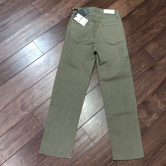 Re/Done Ultra High Rise Stove Pipe Washed Sage Jeans SIZE 25 NEW WITH TAGS - Picture 5 of 8